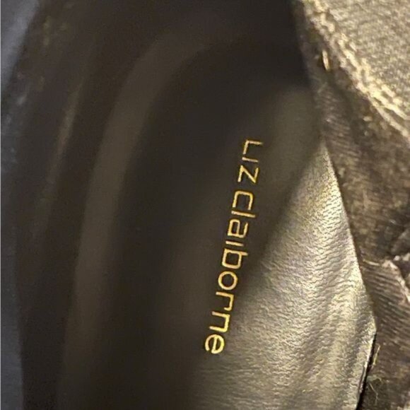 Liz Claiborne LC Singer Knee High Boots Shoes Black Size 10 Medium 100-7593 - Picture 14 of 15